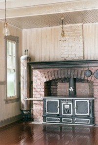 Wood stove & water tank