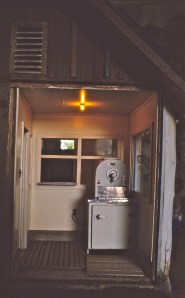 Frosty machine viewed from inside