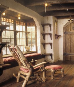 Twig chair and footstool.