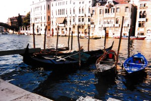 Venice, our favorite day. The old photo doesn't begin to convey the thrill we felt as we stepped off the train, but there it is--Venice in all its crumbling and drowning beauty.