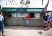 This photo of the full-sized Breeze was taken the year we first taught the class. As happens with time and weather, the building had changed from the years before--the awning was gone. The new owners decided to replace it with lobster pots.In a recent photo I found online, the pots were gone and a flashy plastic banner had replaced the awning. We're glad we found it when we did.
